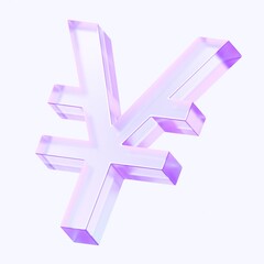 Aufkleber - yane icon with colorful gradient. 3d rendering illustration for graphic design, ui ux design, presentation or background . shape with glass effect