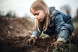 shot of a young environmentalist working with soil