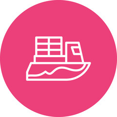 Wall Mural - Cargo Ship Icon