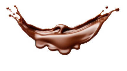 Wall Mural - Pouring chocolate dripping white background.