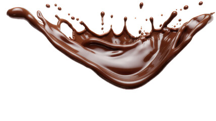 Wall Mural - Pouring chocolate dripping white background.