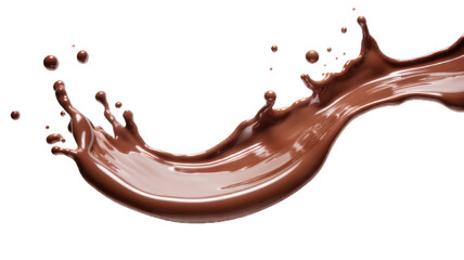 Wall Mural - Pouring chocolate dripping white background.