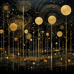 Wall Mural - Modern abstract Christmas illustration
