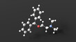 diphenhydramine molecular structure, dph, ball and stick 3d model, structural chemical formula with colored atoms