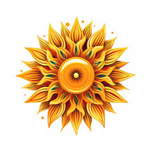 Sun Symbol . Clipart PNG Image . Transparent Background . Cartoon Vector Style . Generative AI 