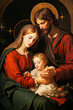 © Dar1930 - traditional Catholic art representation of the Holy Family.AI generativ.