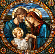 © Dar1930 - traditional Catholic art representation of the Holy Family.AI generativ.