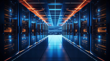 Image of powerful servers and network devices.