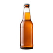 Frothy beer bottle isolated on transparent or white background, png