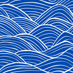 Wall Mural - seamless pattern with waves