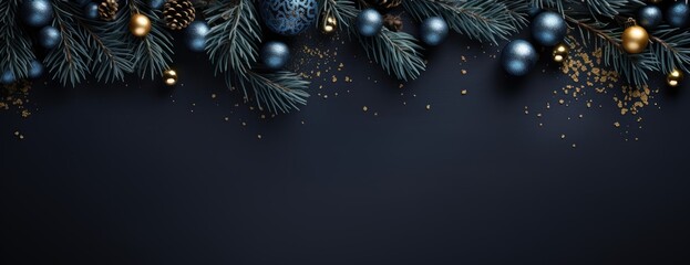 horizontal christmas and new year holiday banner, poster for website, header for website. christmas 