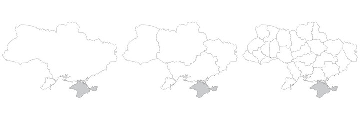  Ukraine map. Map of Ukraine in set