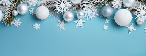 horizontal christmas and new year holiday banner, poster for website, header for website. christmas 