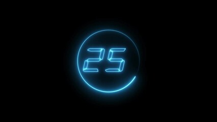 Poster - abstract glowing countdown timer animation 4k 