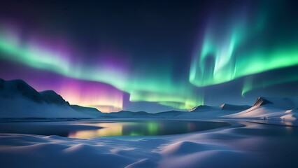 Wall Mural - Aurora borealis northern lights