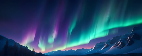 Wall Mural - Aurora borealis northern lights