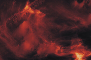 Wall Mural - the red sky background looked like smoke and fire. bomb violent. for wallpaper, backdrop and design.