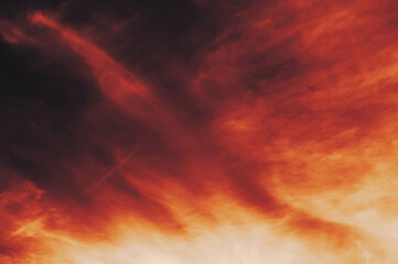 Wall Mural - the red sky background looked like smoke and fire. bomb violent. for wallpaper, backdrop and design.