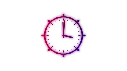 Poster - abstract glowing analog countdown timer clock animation 4k 