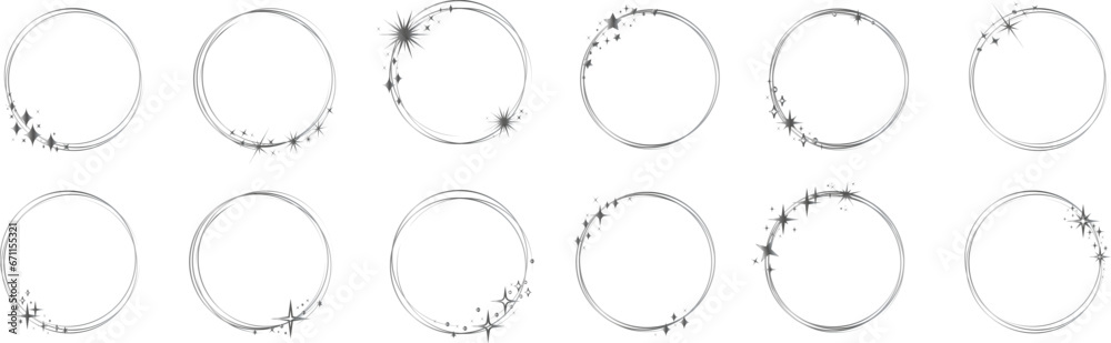 Set of geometric silver frame with a silver sparkles. Silver glitter ...