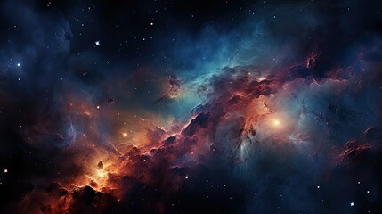 galaxies and nebulas and outer space background. generative ai