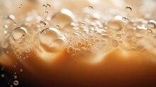  A Close Up View Of Water Droplets On A Surface With A Blurry Light In The Background And A Brown Tone To The Bottom Of The Image Is The Image.  Generative Ai