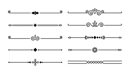 calligraphic ornamental divider collection