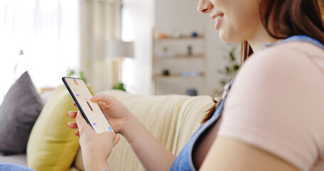 Aufkleber - phone screen, makeup catalog and woman, online shopping with ecommerce and tech, service for cosmeti