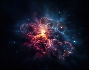 Wall Mural -  image of cosmos, interstellar space environment, nebulae and constellations,