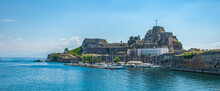 Panoramic View Of Corfu Island With Old Venetian Fortress, Greece.