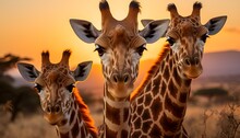 Three Giraffes Classic Safari Backdrop Kenya