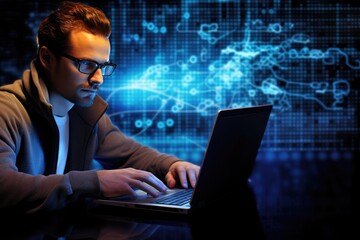 Portrait of a programmer in the modern computer world