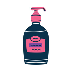 Poster - Shampoo or Lotion Bottle as Professional Hairdressing Product Vector Illustration