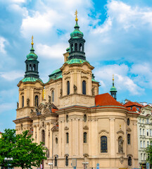 Wall Mural - St. Nicholas church on Old Town Square in Prague, Czech Republic