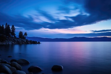 Wall Mural - blue lake