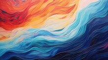 Abstract Marbled Acrylic Paint Ink Painted Waves Painting Texture Colorful Background Banner Bold Colors Color Swirls Waves 