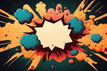 Wall Mural - Comic book explosion background