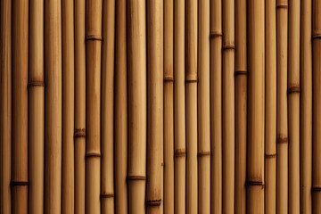 Aufkleber - A detailed close up view of a bamboo wall. This image can be used for various purposes such as interior design, nature themes, or Asian-inspired concepts.