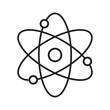 Science atom electron line icon