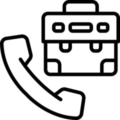 Poster - phone call line icon. vector icon for your website, mobile, presentation, and logo design.