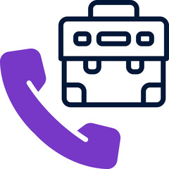 Poster - phone call dual tone icon. vector icon for your website, mobile, presentation, and logo design.