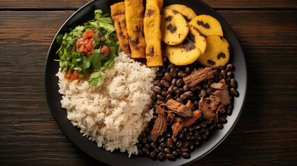 Wall Mural - Pabellon criollo , venezuelan dish Generative AI