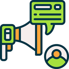 Poster - promotion filled color icon. vector icon for your website, mobile, presentation, and logo design.
