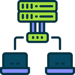 Poster - database filled color icon. vector icon for your website, mobile, presentation, and logo design.