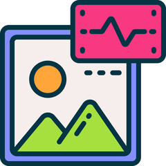 Poster - documentation filled color icon. vector icon for your website, mobile, presentation, and logo design