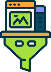 Poster - filter filled color icon. vector icon for your website, mobile, presentation, and logo design.