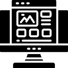 Poster - layout glyph icon. vector icon for your website, mobile, presentation, and logo design.