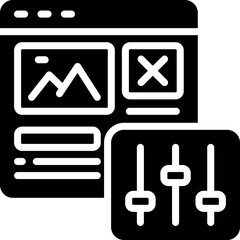 Poster - configuration glyph icon. vector icon for your website, mobile, presentation, and logo design.