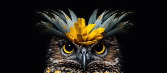 Sticker - A photo manipulation in which an owl s feathers magically transform into a pineapple