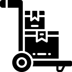 Poster - trolley glyph icon. vector icon for your website, mobile, presentation, and logo design.
